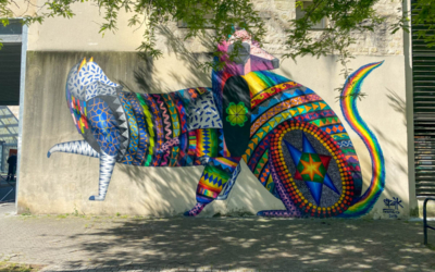 Photo Bordeaux street art à vélo