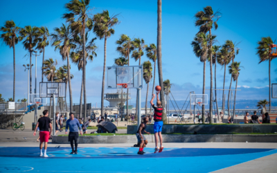 visite guidée los angeles en français playgeound basket venice beach