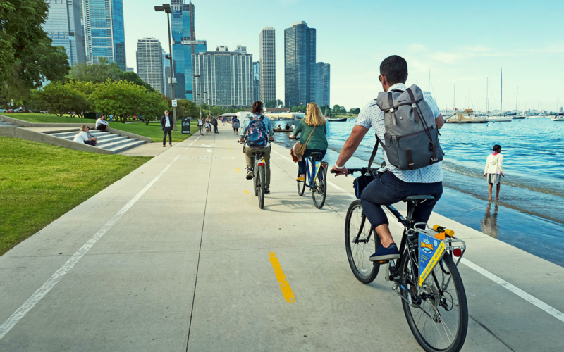 lac michigan vélo visites guidées chicago en français