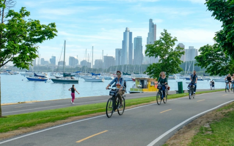 lac michigan vélo visites guidées chicago en français