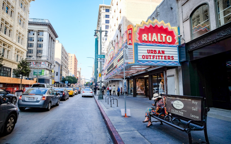 visite guidée los angeles en français dowtown broadway rialto