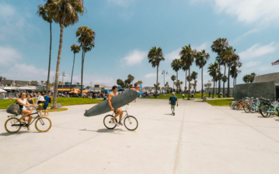 surf vélo venice beach plage