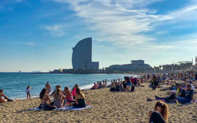barcelone en français visite à vélo plage