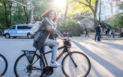 sourire central park à vélo découvrir visite guidée new york en français