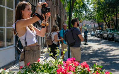 fille prendre photo nyc greenwich village nyc