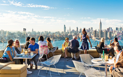 soirée rooftop visite guidée en français new york le bain