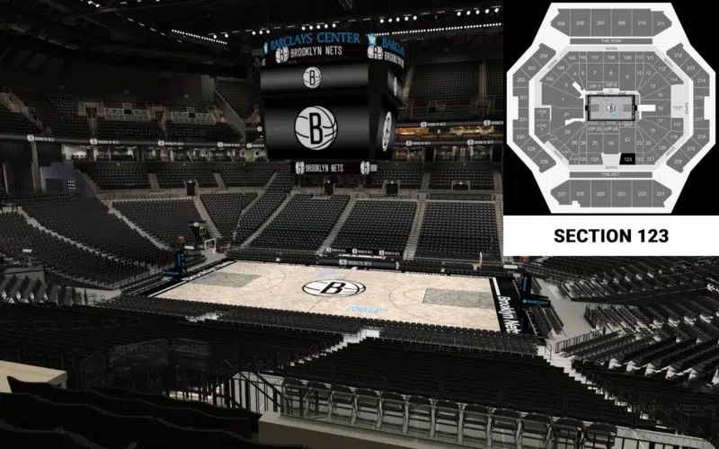 Barclays Center, vue depuis la section 123