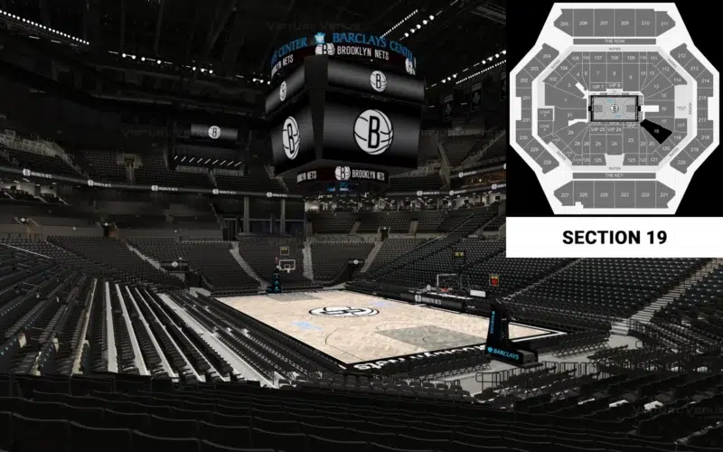 Barclays Center, vue depuis la section 19