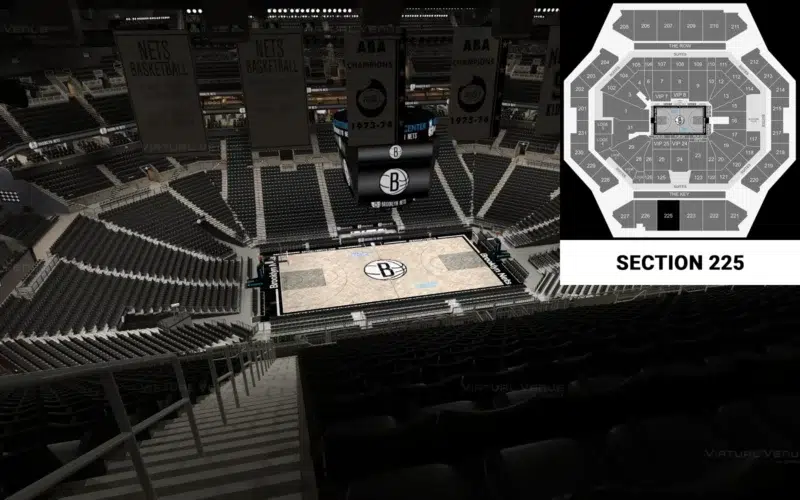 Barclays Center, vue depuis la section 225