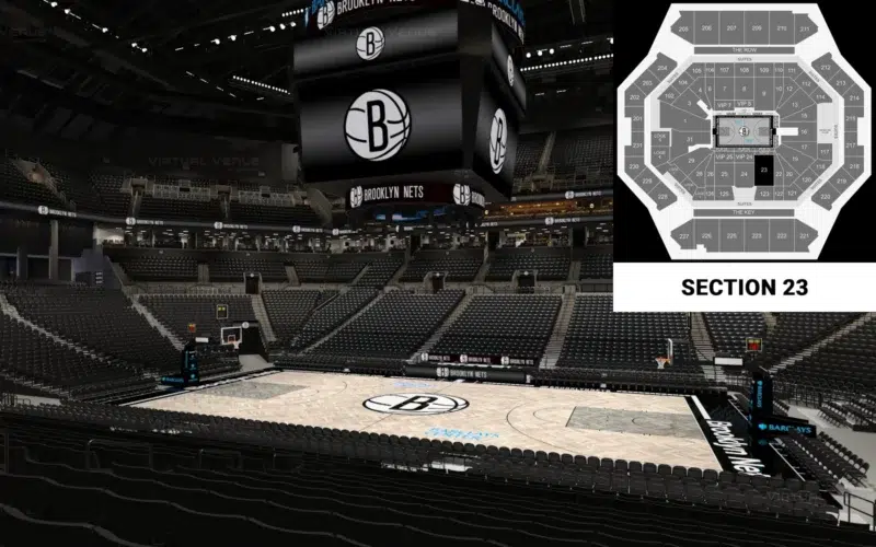 Barclays Center, vue depuis la section 23