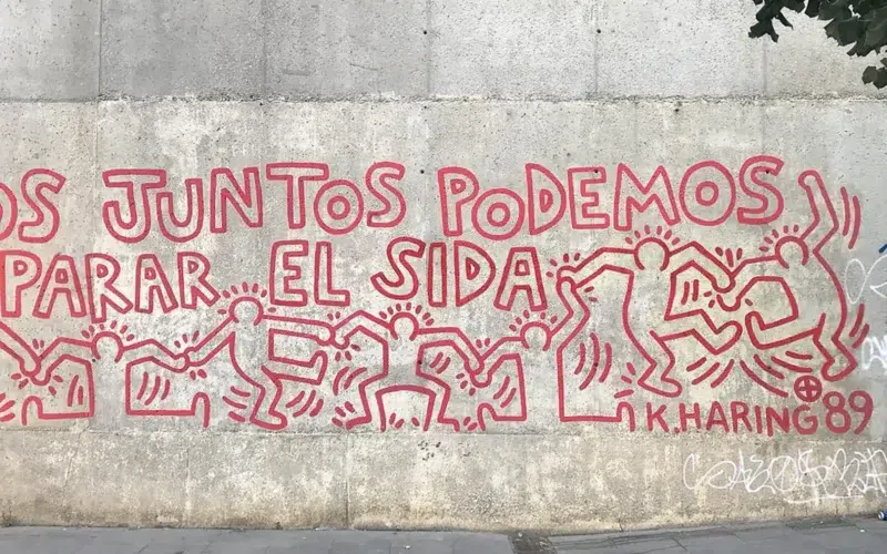 La fresque de Keith Haring - street art barcelone